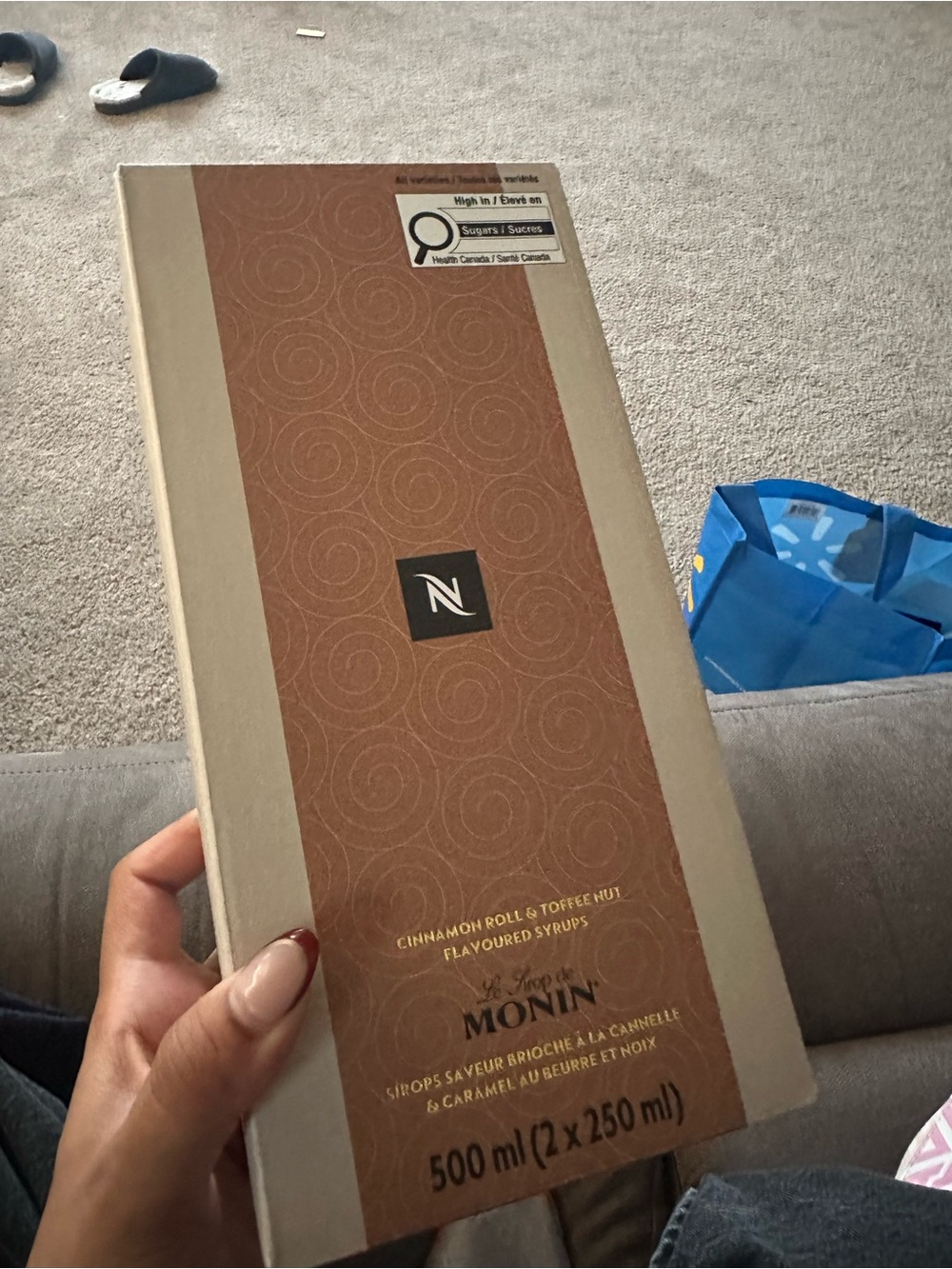 Nespresso Monin Cinnamon Roll & Toffee nut Flavoured Syrups Pack